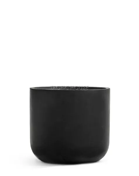 Кашпо TREEZ ERGO, Закруглённый цилиндр, Антрацит