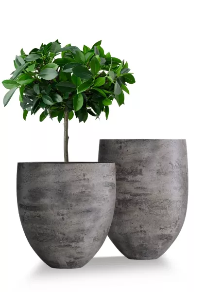 Кашпо CONCRETIKA BARREL CONCRETE GREY DARK