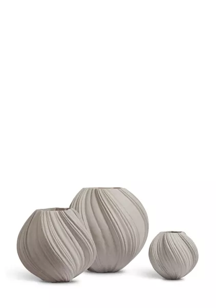 Кашпо TREEZ Effectory, Dune, Сферическая Дизайн-ваза, Белый песок