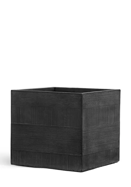 Кашпо TREEZ ERGO, Graphics, Куб, Чёрный Графит