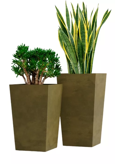 Кашпо CONCRETIKA CONIC AVOCADO GREEN