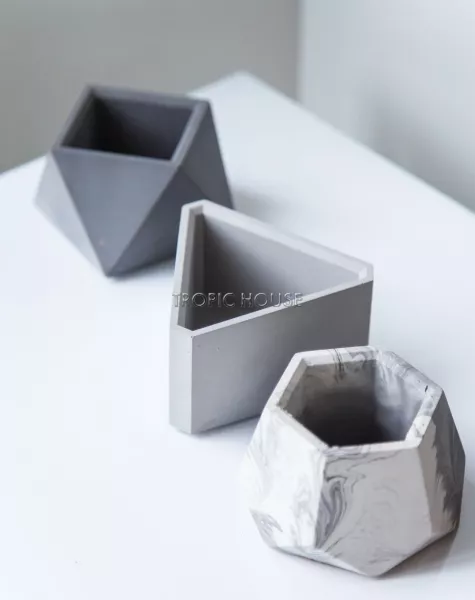 Кашпо бетонное настольное ТН 06