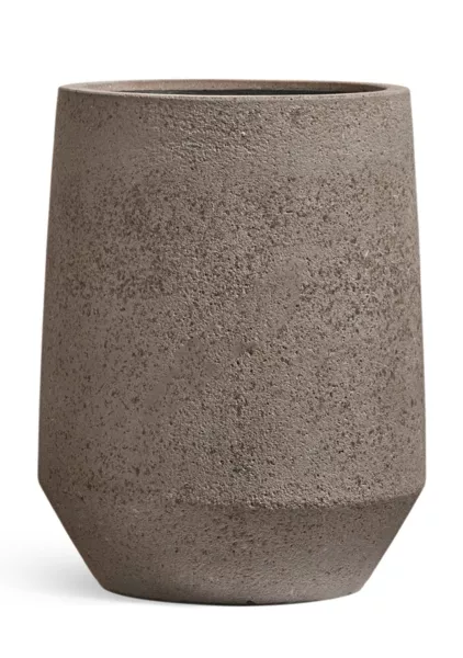 Кашпо TREEZ ERGO, Высокая трапециевидная чаша, Песок серый беж