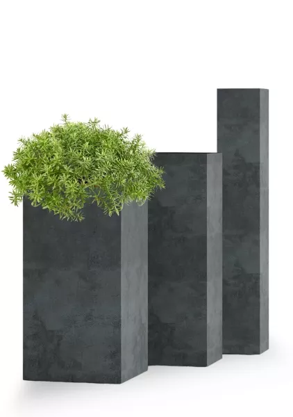 Кашпо CONCRETIKA COLONNA SMOKEY BLUE