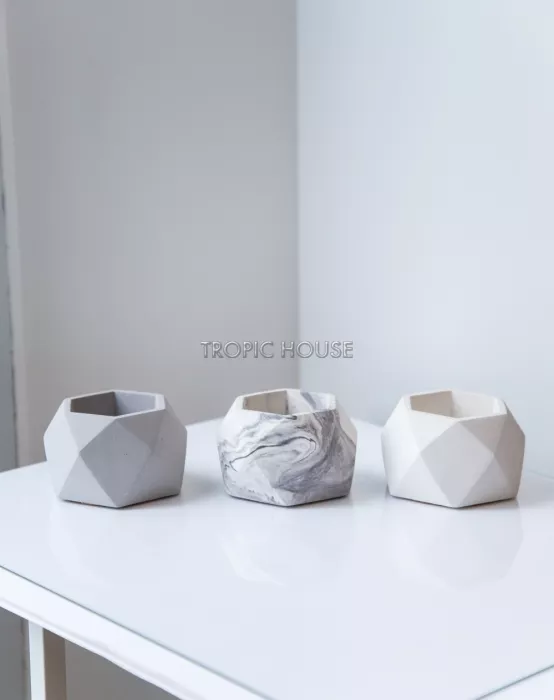 Кашпо бетонное настольное ТН 07