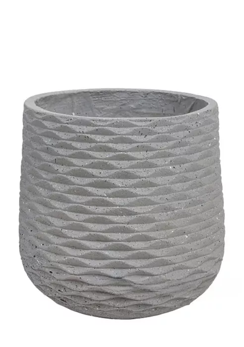 Кашпо Nobilis Marco "Cells graphite Jar" (файберклэй), D30хH29 см
