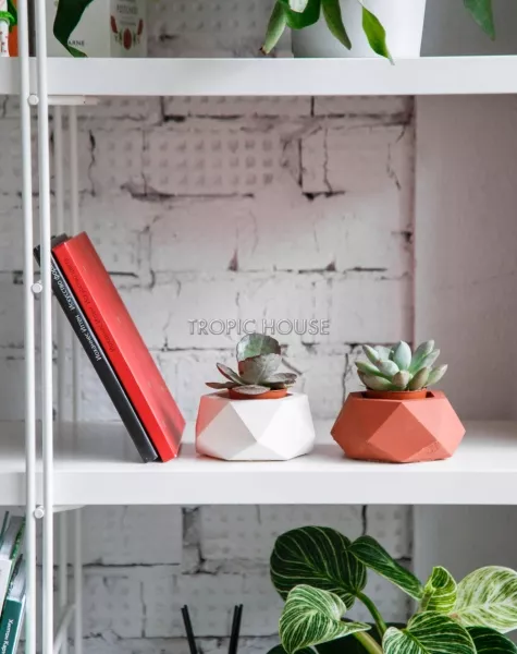 Кашпо бетонное настольное ТН 08