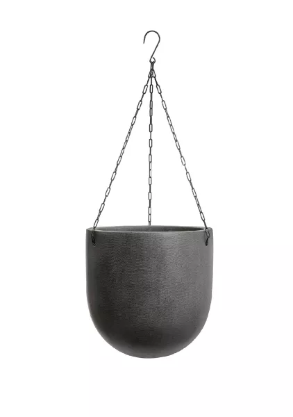 Кашпо TREEZ Effectory, Чаша подвесная, Тёмно-серый бетон
