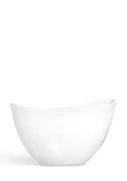 Кашпо TREEZ Effectory, Ваза-Лодка малая, Белый глянцевый лак