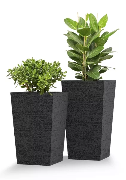 Кашпо CONCRETIKA CONIC EROSIA BLACK