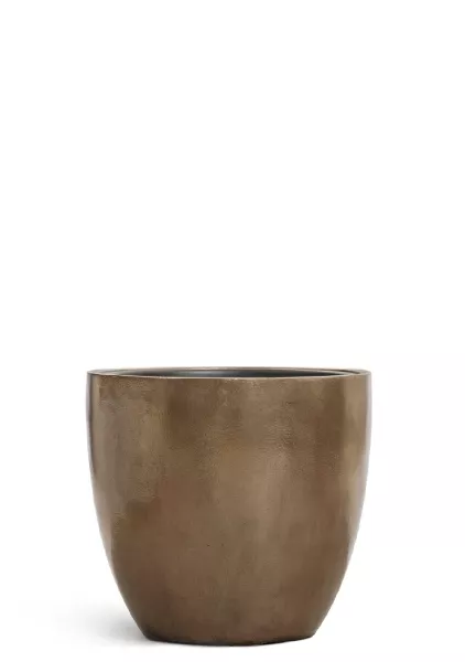 Кашпо TREEZ Effectory, Округлый конус, Тёмное-матовое золото