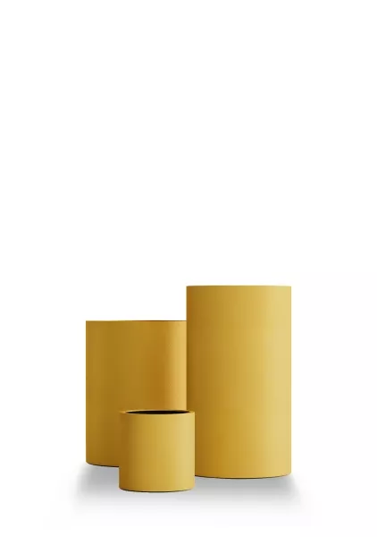 Кашпо CONCRETIKA CYLINDER CLASSIC GOLD