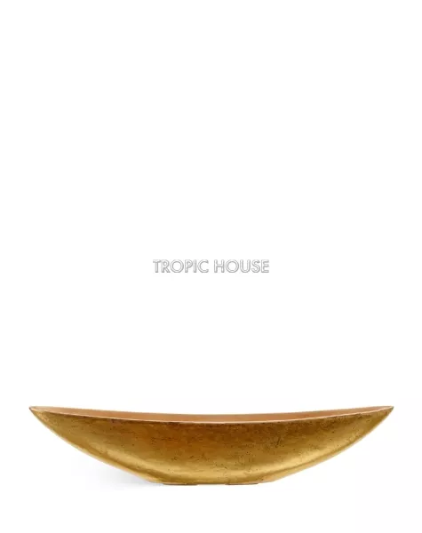 Кашпо TREEZ Effectory, Ваза-Лодка, Сусальное золото