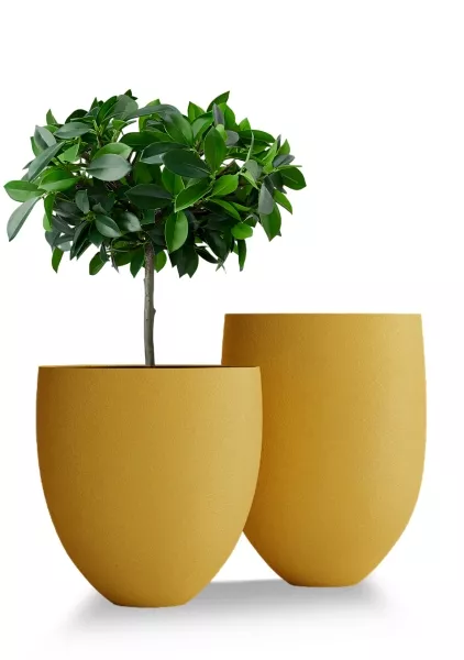 Кашпо CONCRETIKA BARREL GOLD