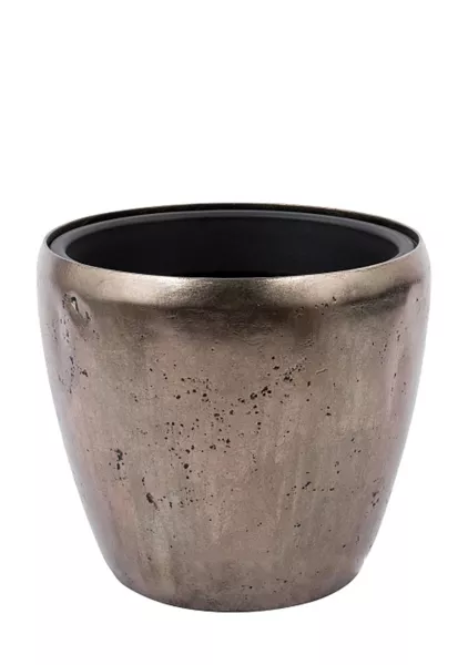 Кашпо Nobilis Marco Pa-silverbrown Round, Бронза