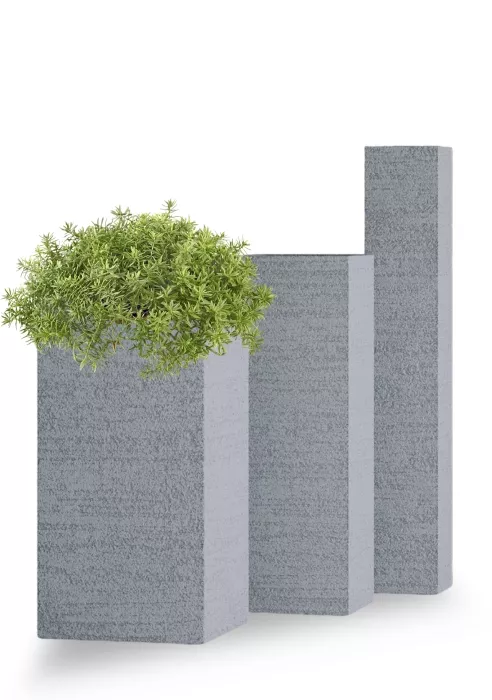 Кашпо CONCRETIKA COLONNA EROSIA WHITE