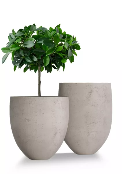 Кашпо CONCRETIKA BARREL CONCRETE WHITE