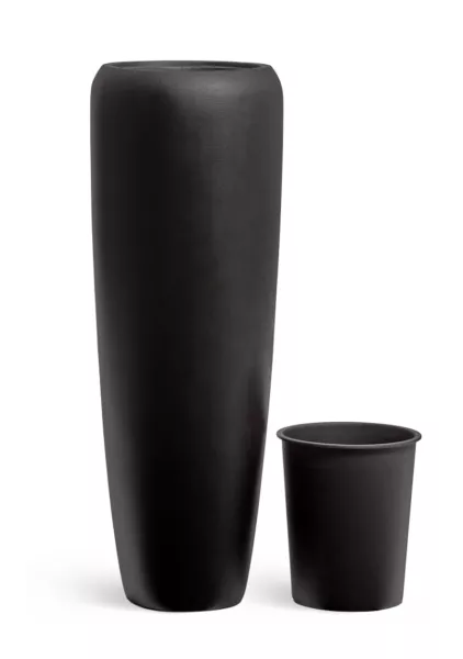 Кашпо TREEZ Effectory, Высокий конус Design, Антрацит
