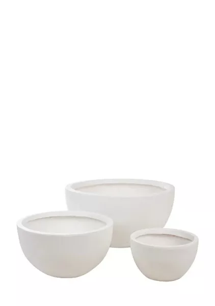 Кашпо Nobilis Marco Stone white Round