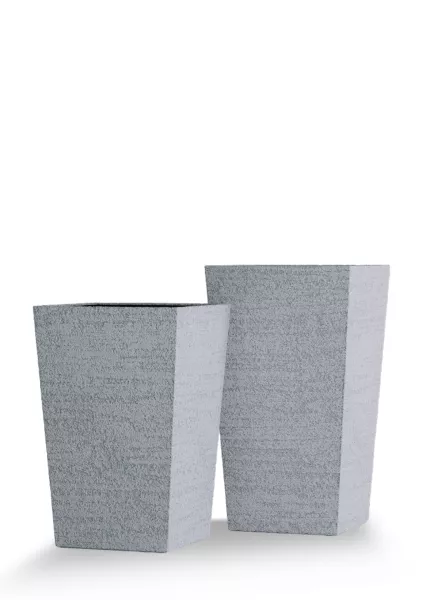 Кашпо CONCRETIKA CONIC EROSIA WHITE