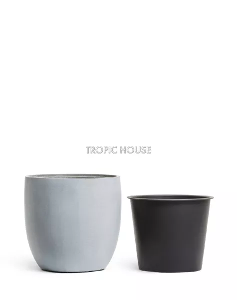 Кашпо TREEZ Effectory, Округлый конус, Серый ледник