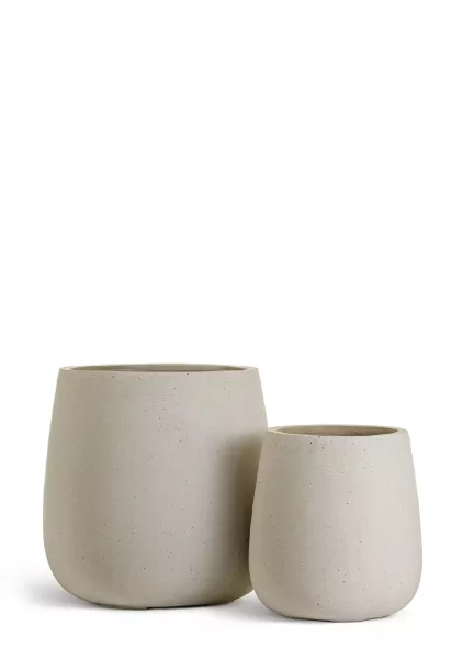 Кашпо TREEZ Effectory, Design-Чаша, Белый песок