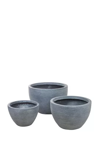 Кашпо Nobilis Marco Stone graphite Round