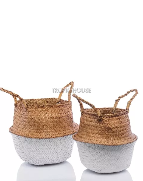 Корзина средняя белый\крафт