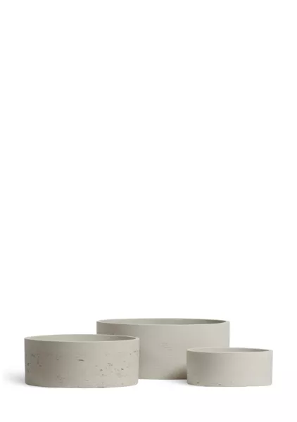 Кашпо TREEZ ERGO, Низкий цилиндр, Белый песок