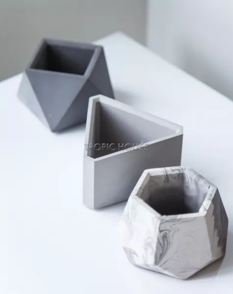 Кашпо бетонное настольное ТН 02