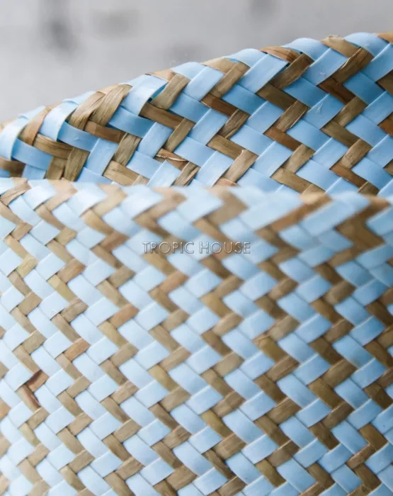 Корзина средняя голубой зигзаг