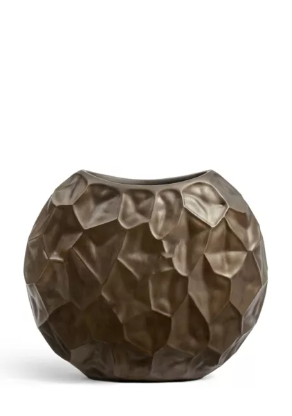 Кашпо TREEZ Effectory, Плоская сфера, Чернёная бронза