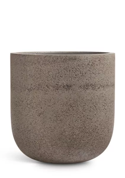 Кашпо TREEZ ERGO, Цилиндрическая Чаша, Песок серый беж