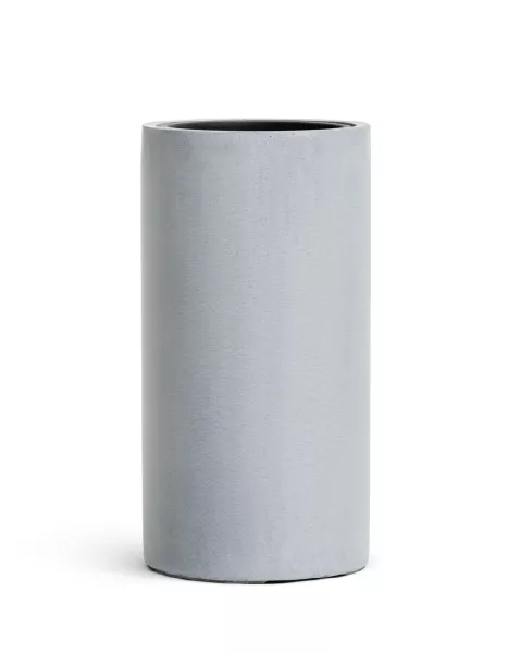 Кашпо TREEZ Effectory, Высокий цилиндр, Серый ледник