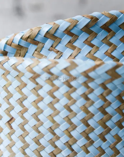 Корзина средняя голубой зигзаг