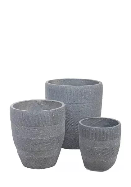 Кашпо Nobilis Marco "Tapes graphite Round"