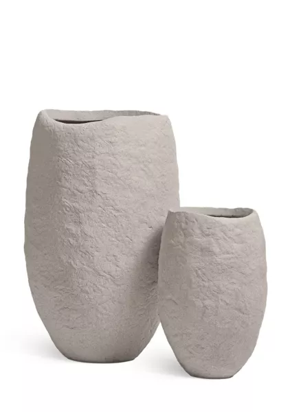 Кашпо TREEZ Effectory, Organic, Высокая чаша, Белый песок