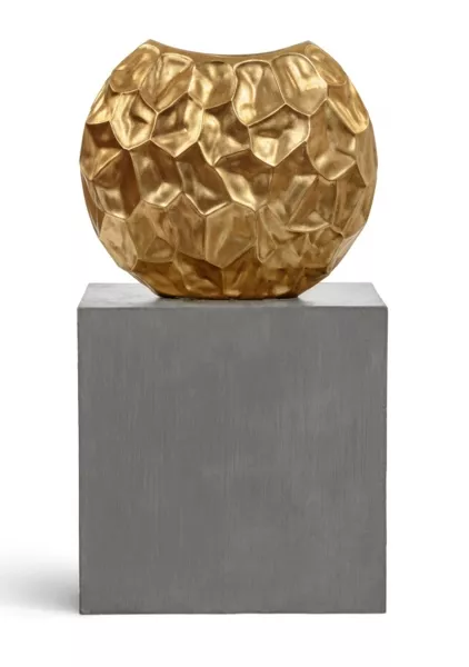 Кашпо TREEZ Effectory, Плоская сфера, Сусальное золото