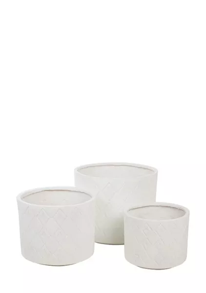 Кашпо Nobilis Marco "Brill white Cylinder" (файберглас), D38хH30 см