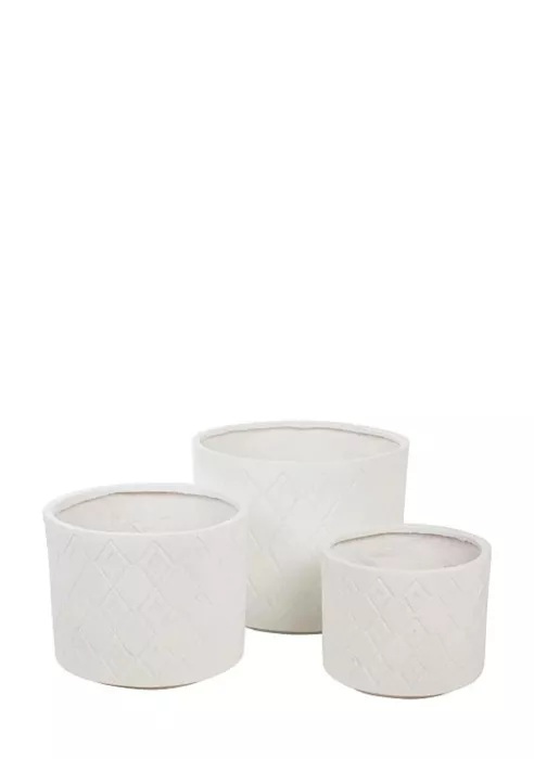 Кашпо Nobilis Marco "Brill white Cylinder" (файберглас), D38хH30 см