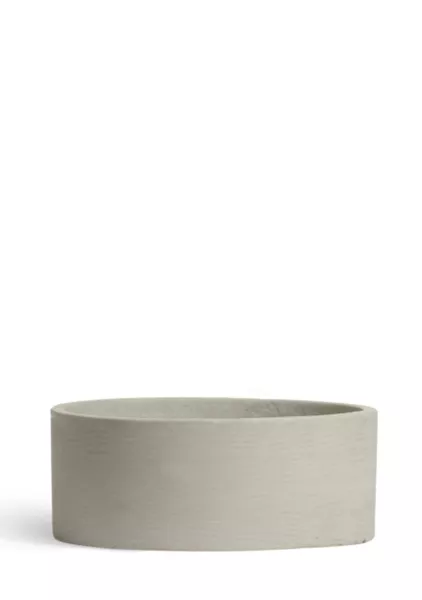 Кашпо TREEZ ERGO, Низкий цилиндр, Белый песок