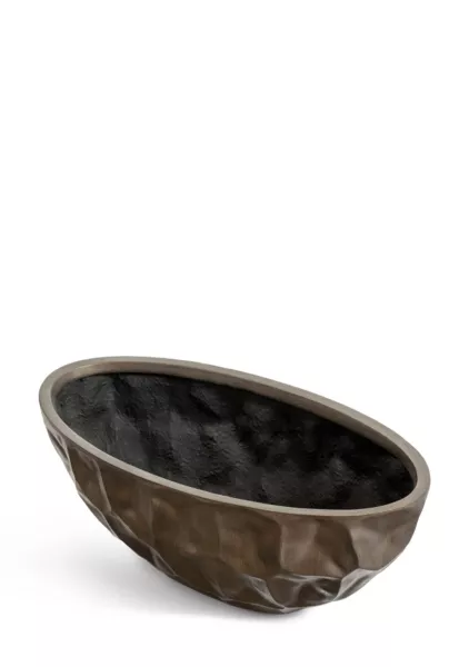 Кашпо TREEZ Effectory, Высокая лодка, Чернёная бронза