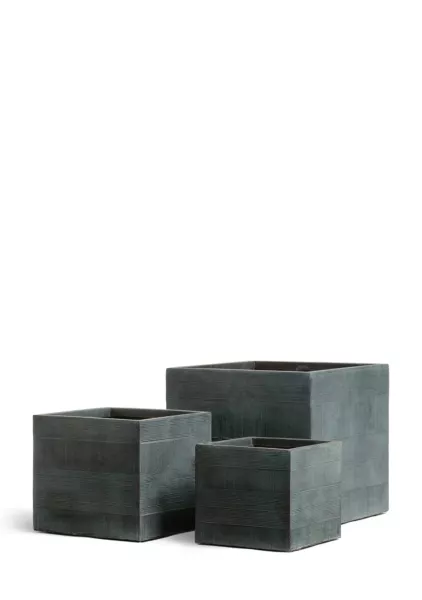 Кашпо TREEZ ERGO, Graphics, Куб, Окись с медной патиной