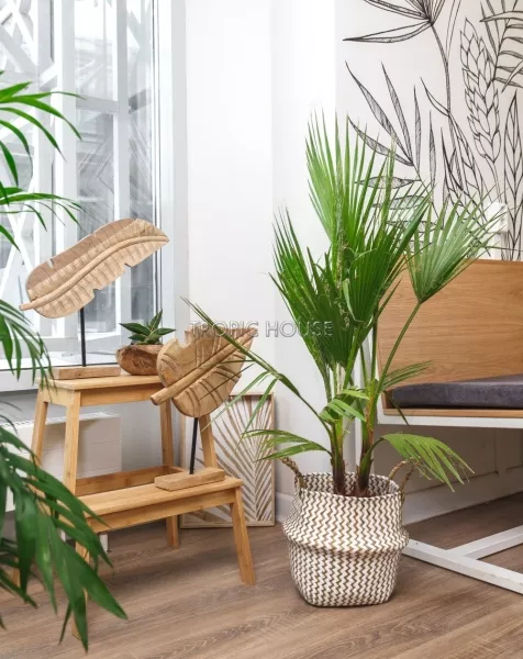 Корзина средняя белый зигзаг