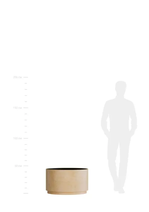 Кашпо CONCRETIKA CYLINDERXL LEMON CLAY