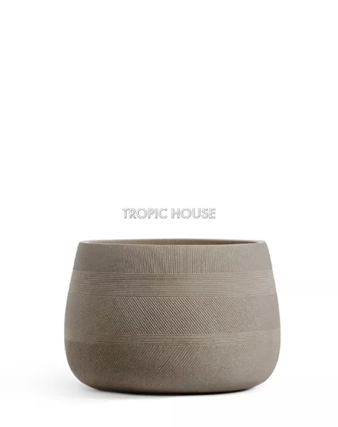 Кашпо TREEZ ERGO, Низкая чаша, Капучино