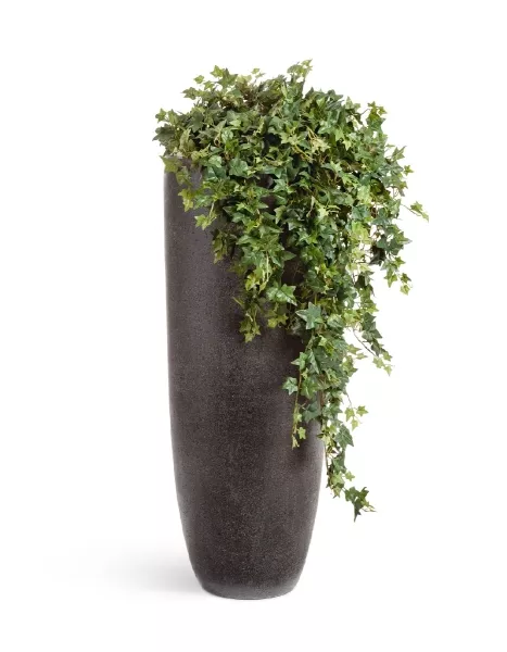 Кашпо TREEZ Effectory, Высокий конус, Тёмно-серый камень