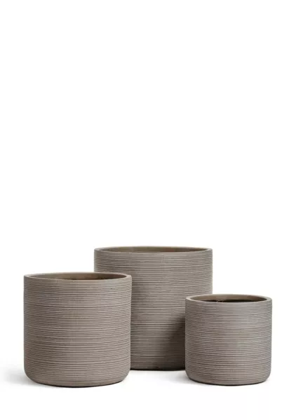 Кашпо TREEZ ERGO, TreeLine, Цилиндр, Капучино