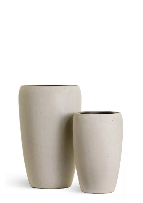 Кашпо TREEZ Effectory, Высокий округлый конус, Белый песок