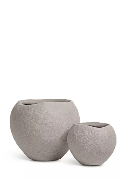 Кашпо TREEZ Effectory, Organic, Сфера, Белый песок